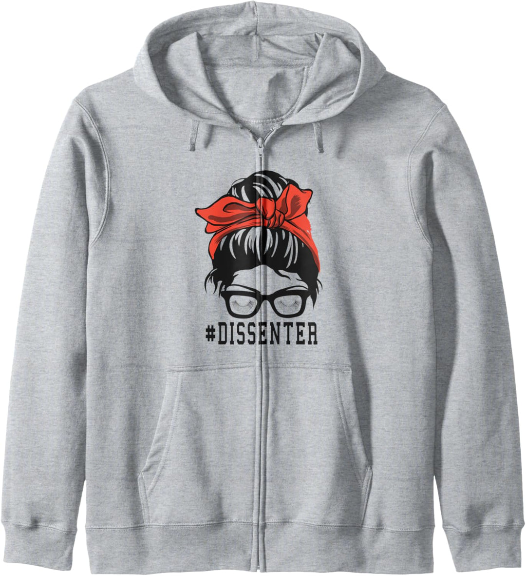 Dissenter Woman mit Bandana Ruth Bader Ginsburg Kragen Kapuzenjacke