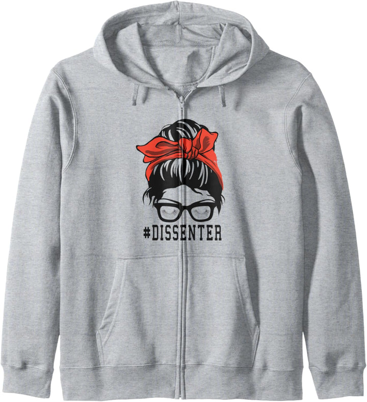 Dissenter Woman mit Bandana Ruth Bader Ginsburg Kragen Kapuzenjacke