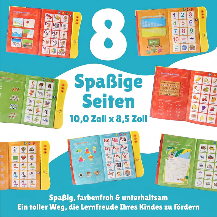 Boxiki Kids Englisch ABC Klangbuch für Kinder / Englische Buchstaben & Wörter, Lernspielzeug. Lernak