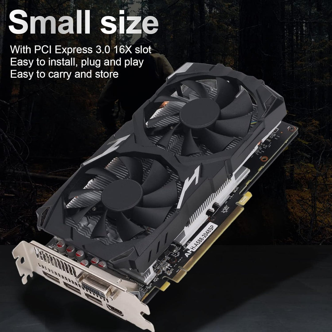 Cuifati RX 580 Grafikkarte, 8 GB GDDR5 256BIT Gaming-Grafikkarte, 7000 MHz, 8K-Grafikkarte, 16 PCI E