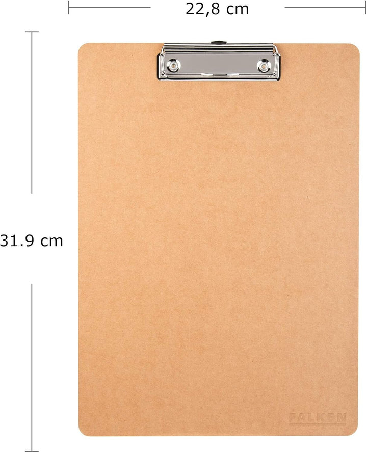 Original Falken 10er Pack Vegan-Klemmbrett Pure Nature. Made in Germany. DIN A4 Braun Ideal für Inve