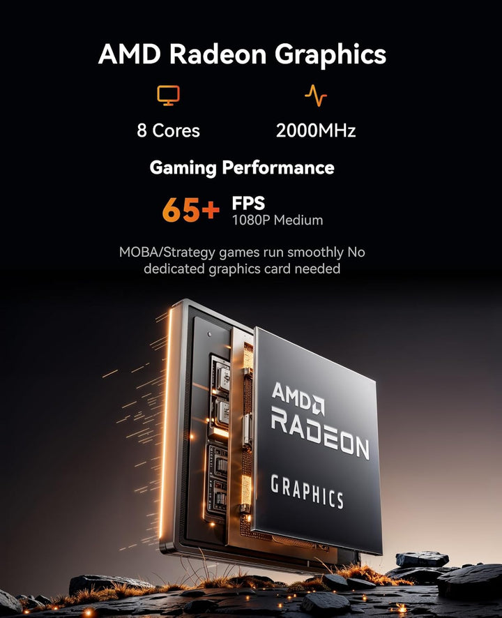 ACEMAGICIAN AM06 Pro Mini PC, AMD Ryzen 7 5800U (8C/16T, bis zu 4.4Ghz),32GB DDR4 512GB M.2 SSD Mini