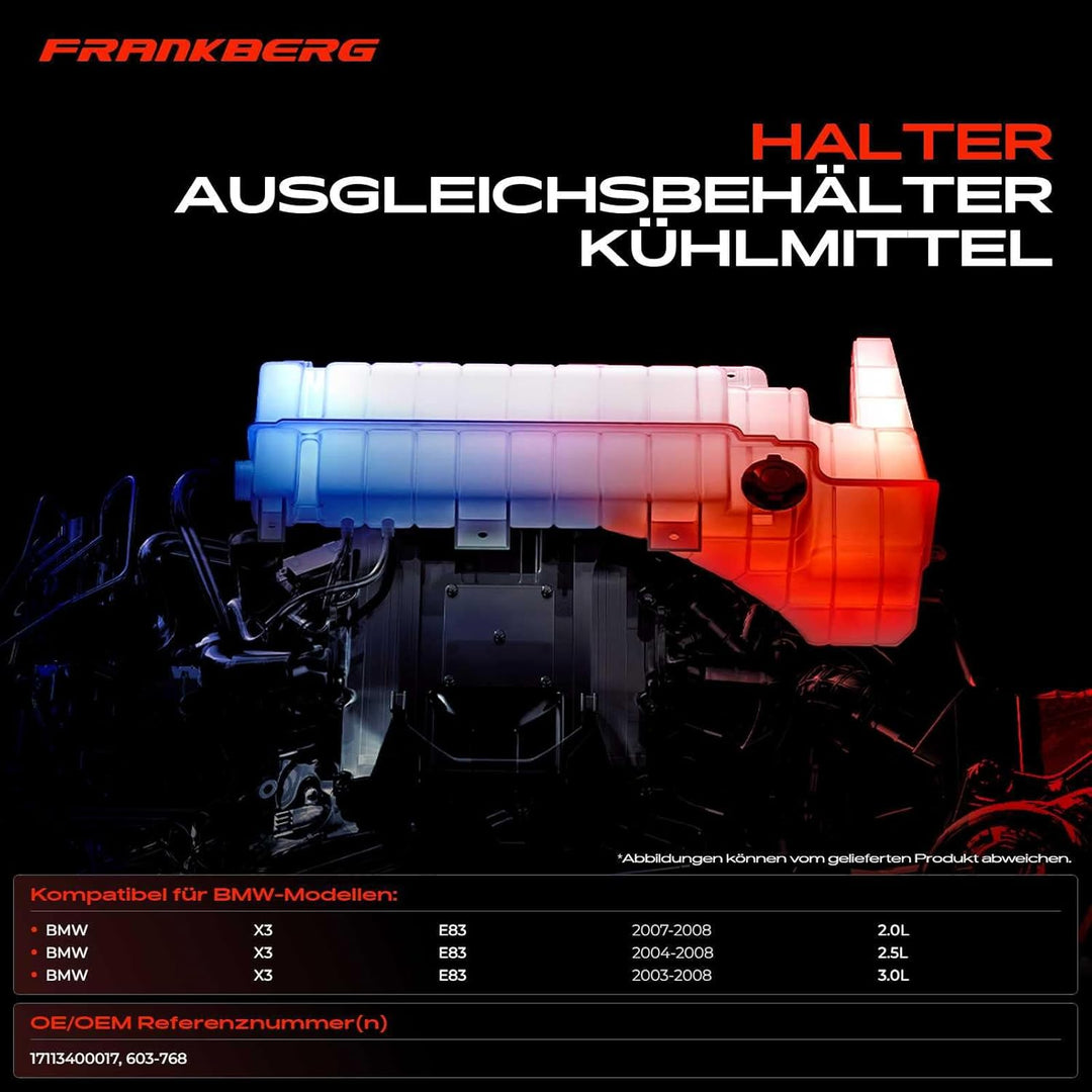 Frankberg Halter Ausgleichsbehälter-Kühlmittel Automatikgetriebe für X3 E83 2.0L 2.5L 3.0L SUV 2003-