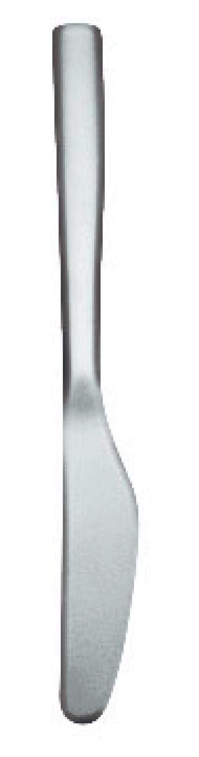 Alessi "Knifeforkspoon", 6 Stück Tafelmesser mit Zylinderblock Spiegelpolitur, Spiegelpolitur