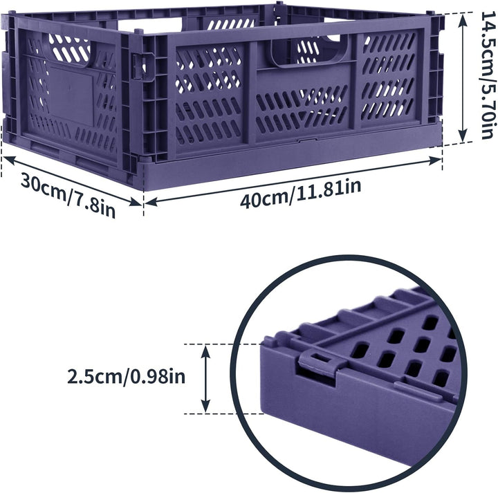 Spesh 2 Stücke Klappboxen Faltbar Aufbewahrungskorb Plastik Klappkisten Kunststoff Stabil Lagerkiste