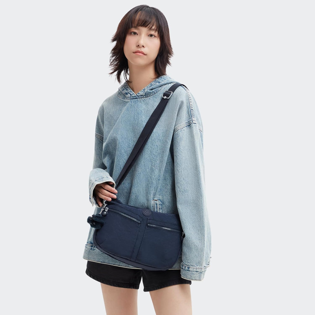Kipling Damen Izellah Umhängetasche, M Blue Bleu 2, Blue Bleu 2