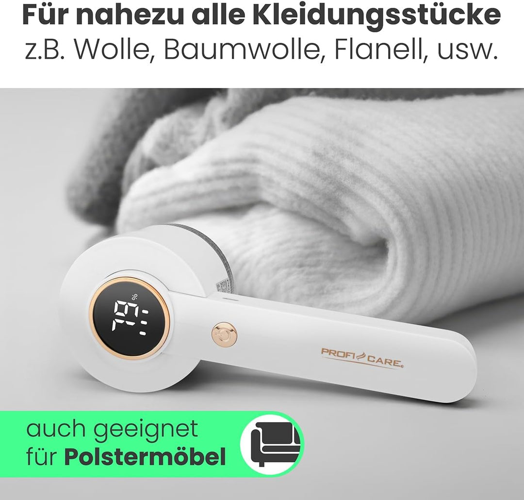 ProfiCare® Fusselrasierer elektrisch | Fusseln und kleine Knötchen/Pilling entfernen | mit Akku | fü