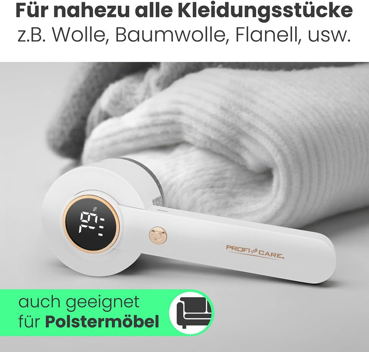 ProfiCare® Fusselrasierer elektrisch | Fusseln und kleine Knötchen/Pilling entfernen | mit Akku | fü