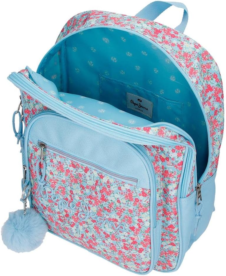 Pepe Jeans Aide Mehrfarbiger Wanderrucksack 19x23x8 cm Polyester 9,61L Kleiner Rucksack, Kleiner Ruc