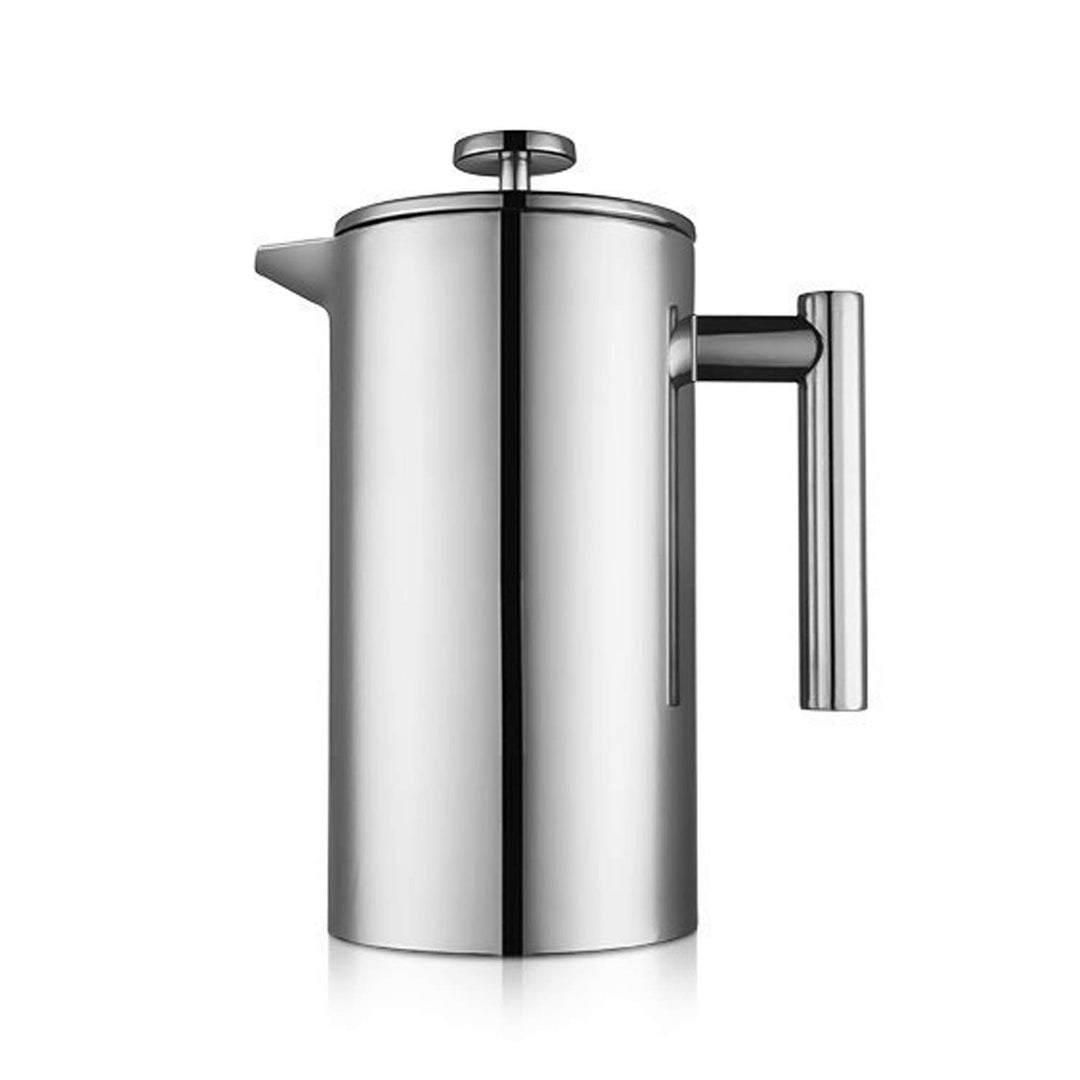 MaxMiuly Kaffeebereiter French Press 1,5 Liter Kaffeezubereiter aus Edelstahl, Doppelwandig Isoliert