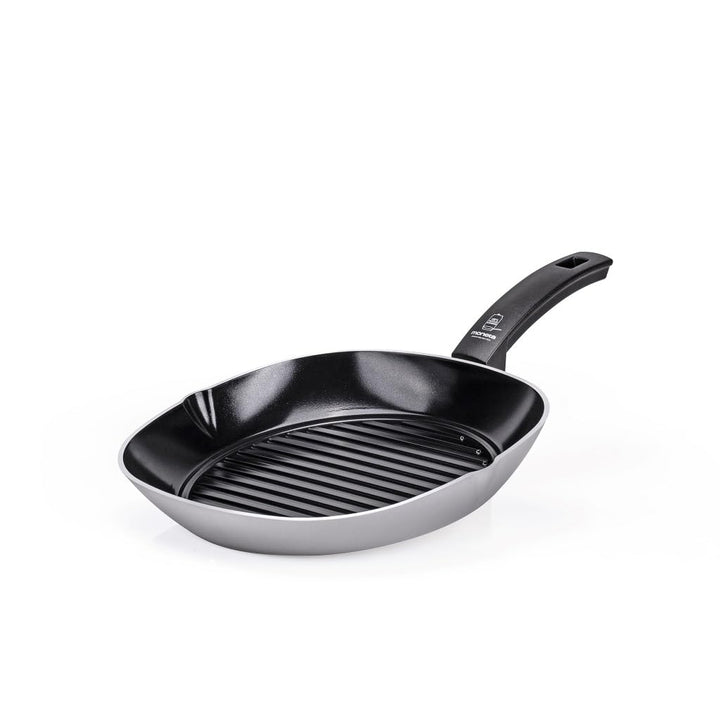 Moneta Innova Grillpfanne 28 x 28 cm, natürliche FineGres Beschichtung (kein PFAS), auch für Indukti