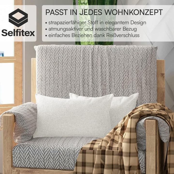 Selfitex 2er Set 30x50 cm, Sofakissen mit Füllung und Bezug, Dekokissen, Kopfkissen mit weicher Kiss