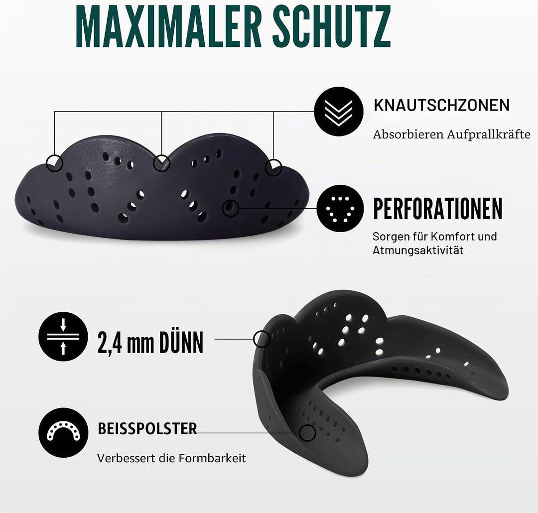 SISU Erwachsene Nextgen Max Zahnschutz Einheitsgrösse Schwarz (Charcoal Black), Einheitsgrösse Schwa