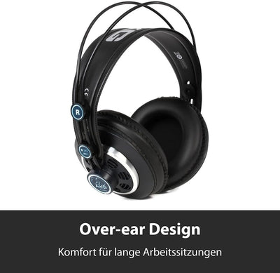 AKG K240 MKII Professioneller halboffener Over-Ear-Studiokopfhörer, selbstjustierender Kopfbügel, Ho