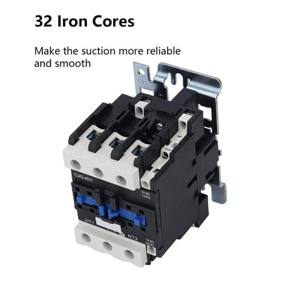 220 V 40 A AC-Spulenschütz Hochempfindliches Leistungsschütz Silberlegierungskontakt CJX2-4011 ABS-K