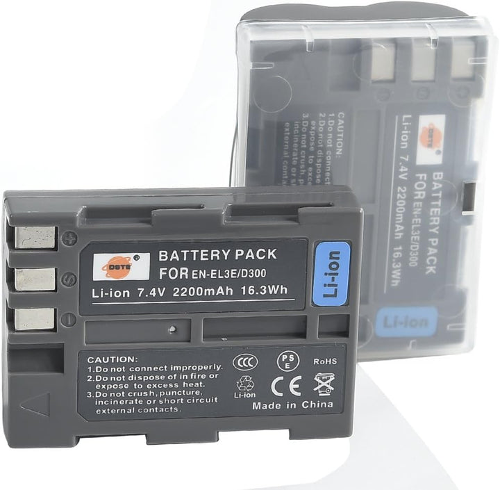 DSTE® Batterie Griff Kompatibel für Nikon D700 D300 D300S D900 DSLR Digital Kamera als MB-D10 mit (2