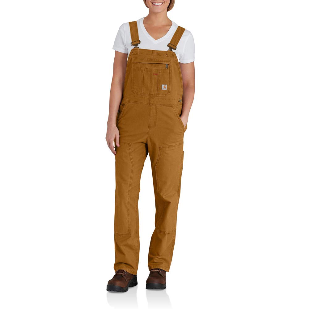 Carhartt Damen Rugged Flex Loose Fit Canvas Lätzchen Overall Insgesamt XS Carhartt Braun, XS Carhart