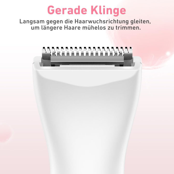 Intimrasierer Damen 2-in-1, Bikini Trimmer mit Präzisionstrimmer und Folienrasierer, Für Intimbereic