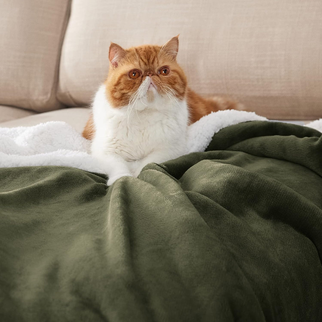 BEDSURE Kuscheldecke - Warm Sherpa Wolldecke & Sofadecke, Flauschig Sofaüberwurf Decke, Dicke Couchd
