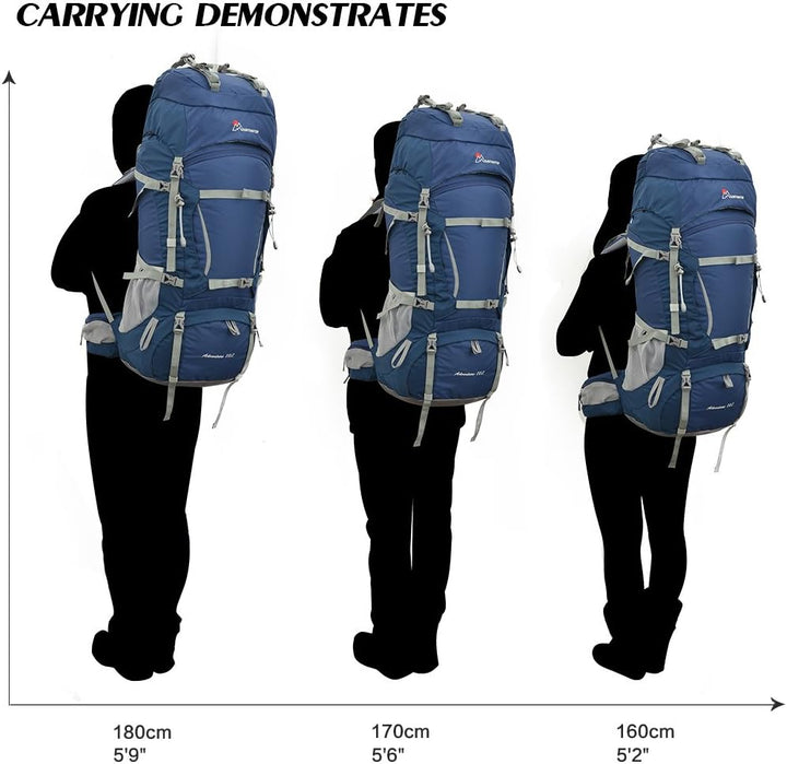 MOUNTAINTOP 70L Trekkingrucksack Innenrahmen Rucksack Wanderrucksack Herren Damen Backpacking Rucksa