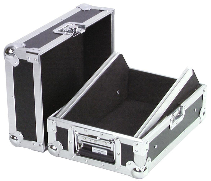 ROADINGER Mixer-Case Road MCR-10 schräg, sw | Flightcase für 254-mm-Geräte (10")