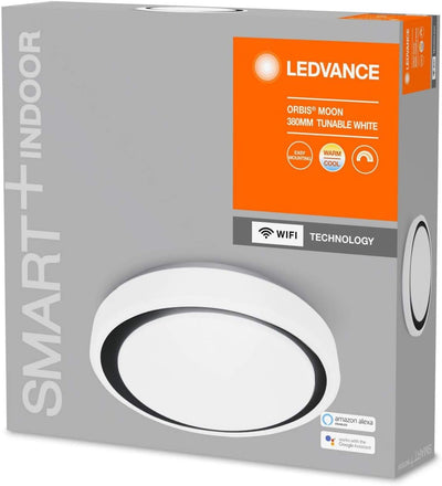 Ledvance Smarte LED Wand-und Deckenleuchte für Innen mit WiFi Technologie, Lichtfarbe änderbar (3000