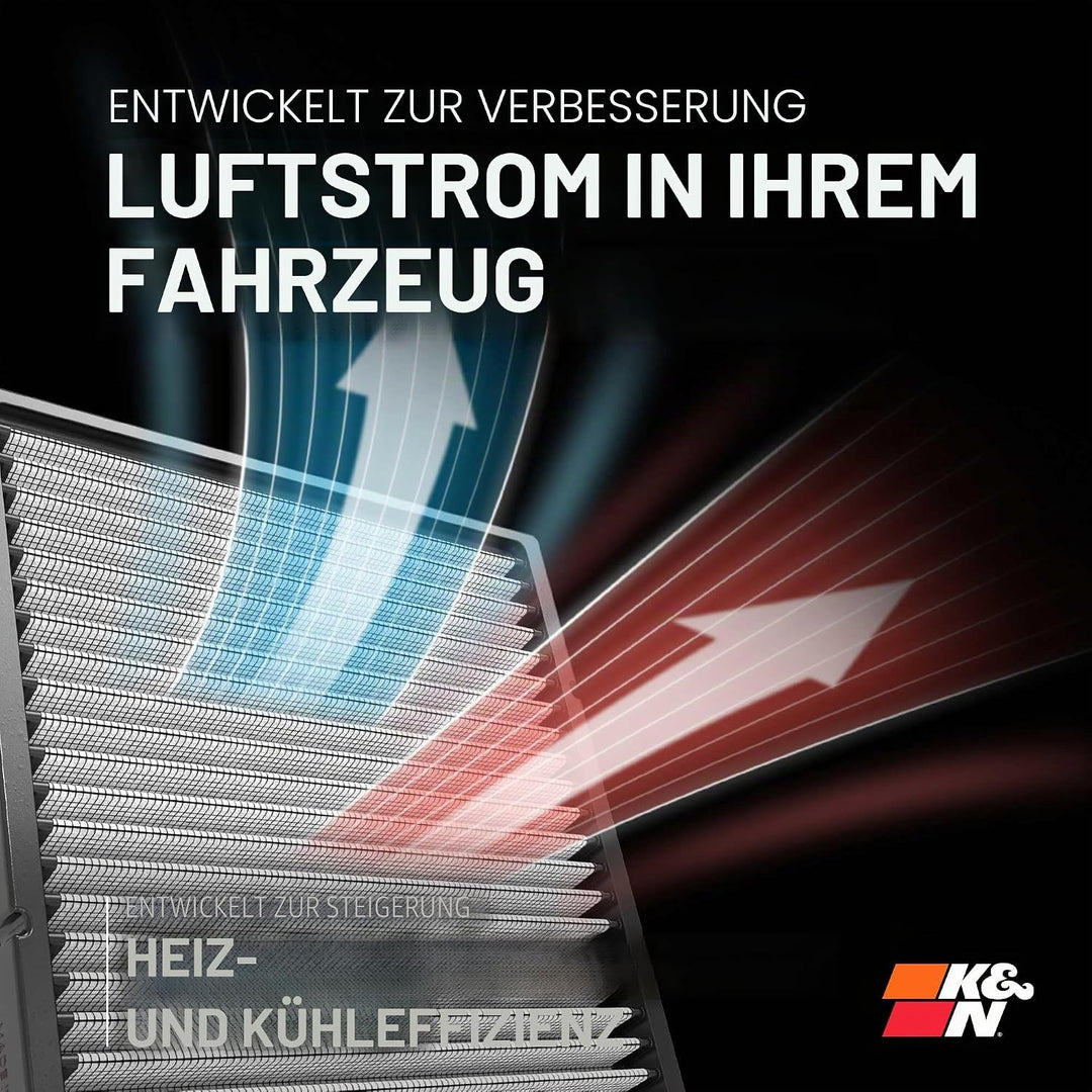 K&amp;N Innenraumluftfilter: Premium, waschbar, sauberer Luftstrom zu Ihrem Innenraumfilter Ersatz: Desi