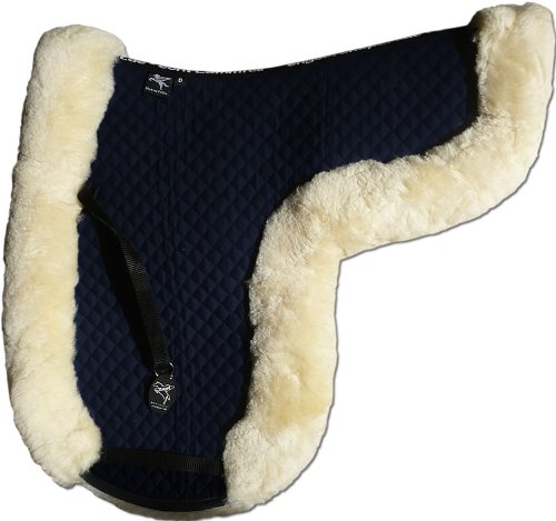 Engel Reitsport Lammfell Satteldecke SADEK4 Unterseite komplett Fell Fellkranz marine-med. Dressur (