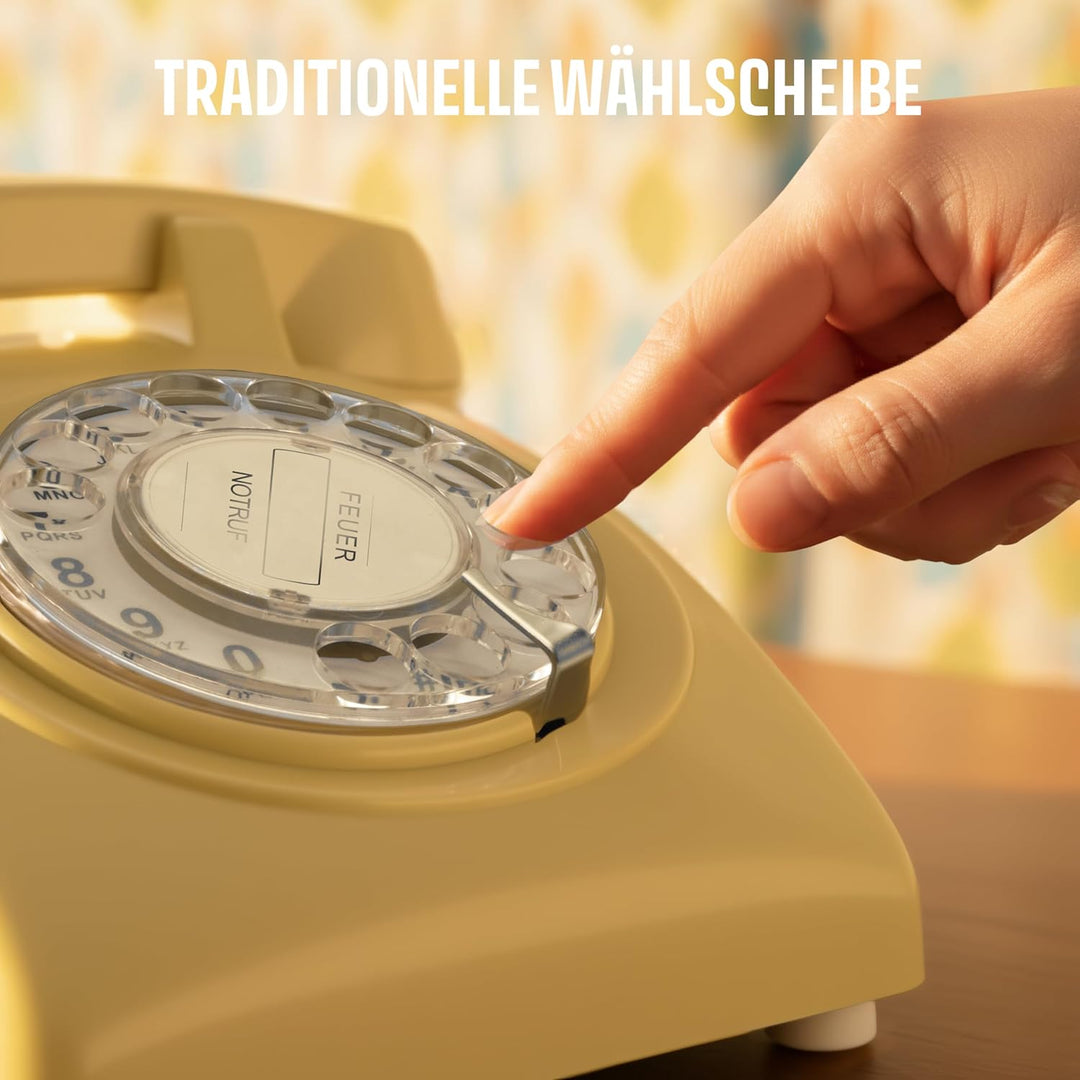Retro Telefon Wählscheibe/Festnetztelefon Retro/Telefon mit Schnur/Telefon mit Wählscheibe/Telefon R