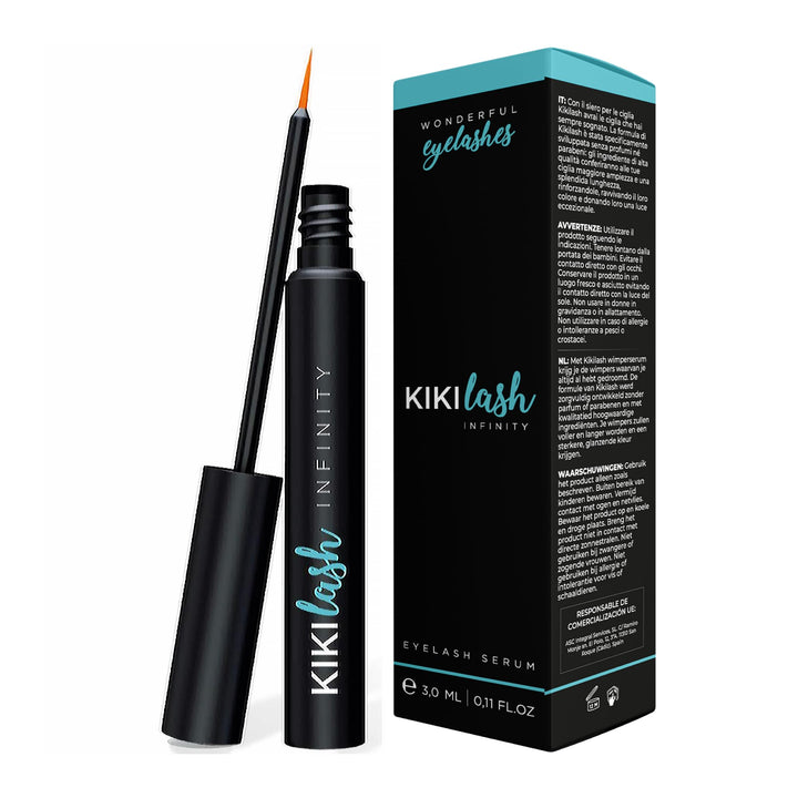 KIKILASH Wimpernserum Wachstum 3ml - Natürliche Wimpernserum Hormonfrei für Lange & Dichte Wimpern -