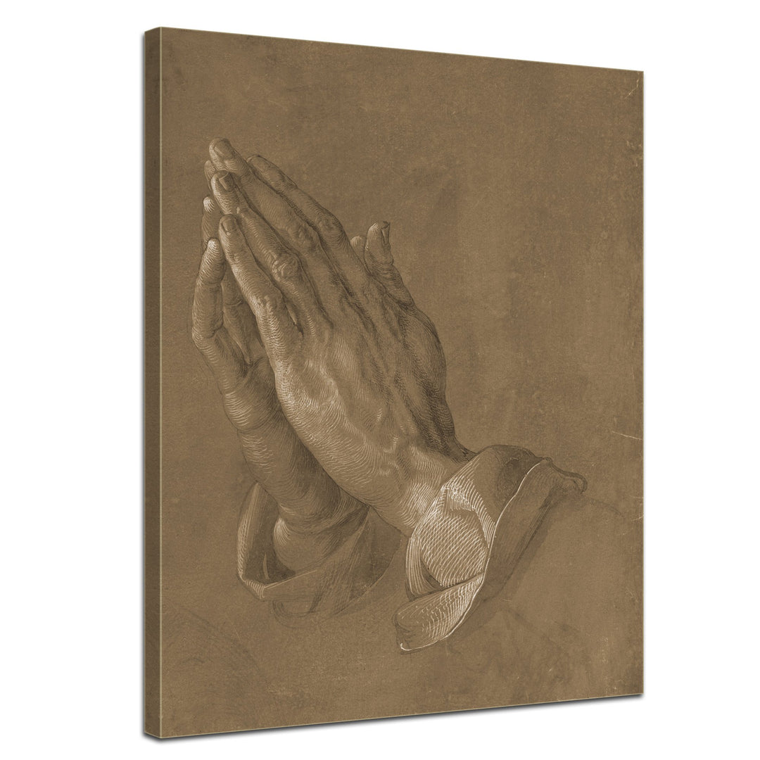 Bilderdepot24 Bild auf Leinwand | Albrecht Dürer betende Hände in 50x60 cm als Wandbild | Wand-deko