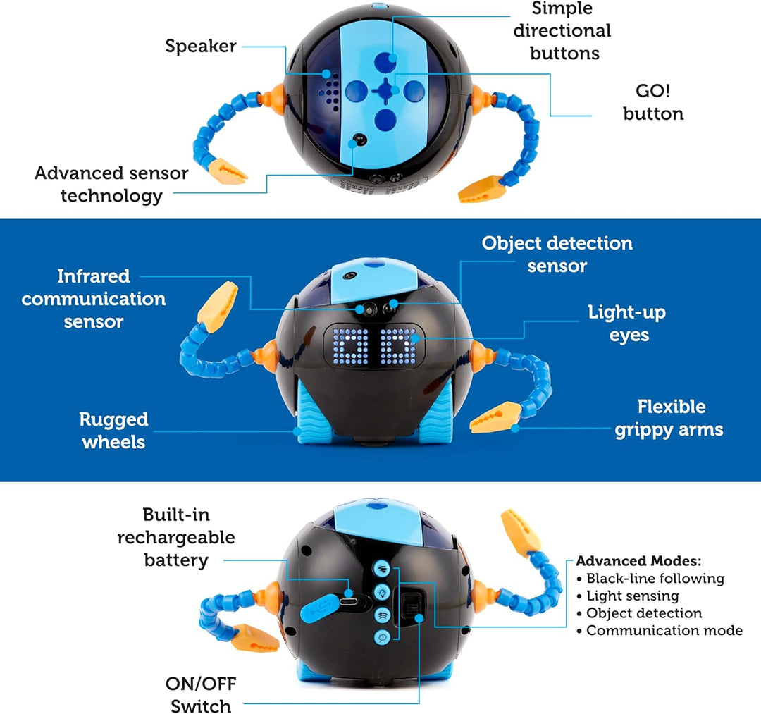 Learning Resources Cooper Der STEM-Roboter Einzeln LER3119, Ab 5 Jahren, Programmieren Lernen Ohne B