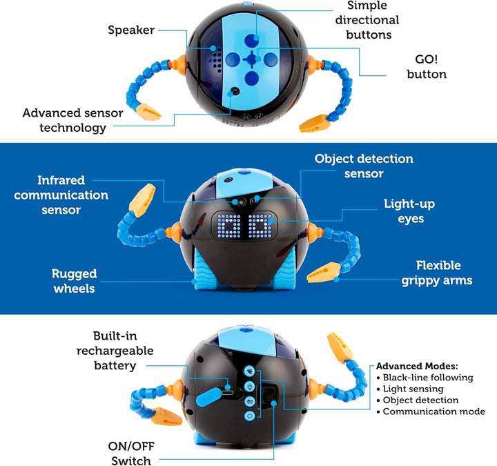 Learning Resources Cooper Der STEM-Roboter Einzeln LER3119, Ab 5 Jahren, Programmieren Lernen Ohne B