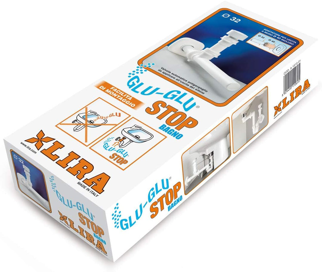 Lira LIA15100 glu Stop EINBAU MIT ANTI-SWELL-VENTIL, Weiss