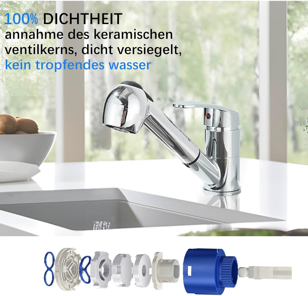 Hochdruck Einhebel Küchenarmatur Wasserhahn Küche Ausziehbar Chrom Küchenarmaturen Herausziehbare 36