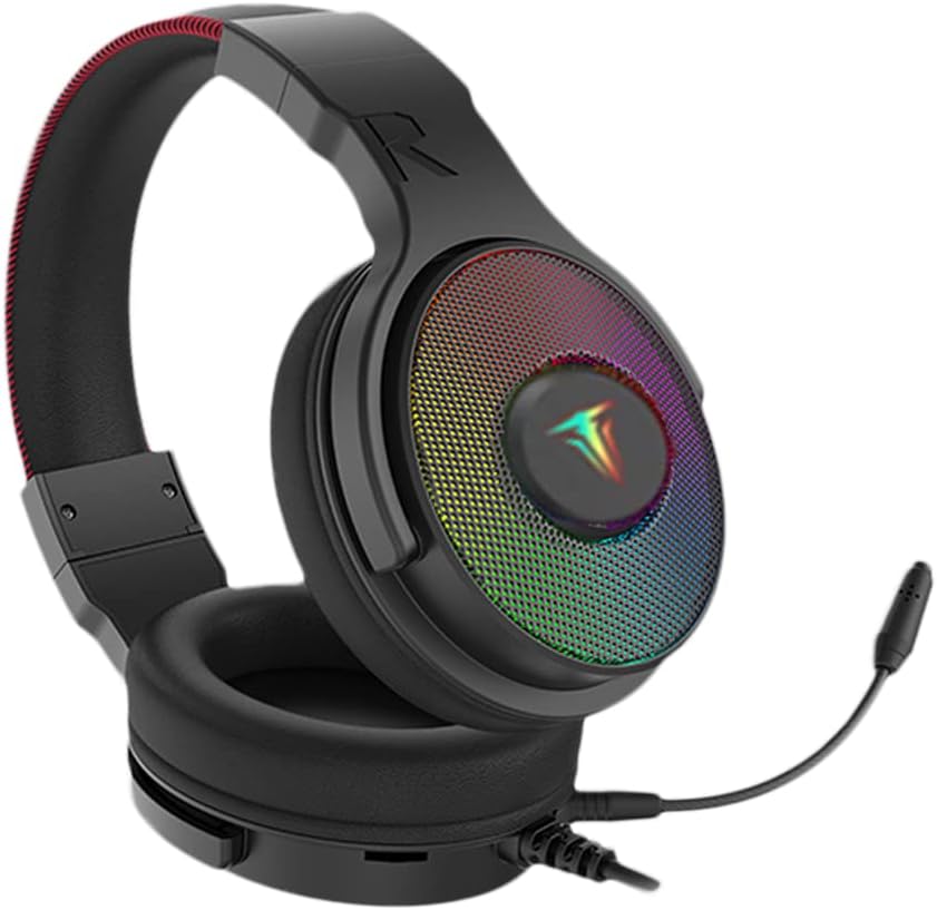 BERSERKER Gaming-Headset mit 7.1-Stereosound, 50 mm Lautsprecher, USB-Anschluss, RGB-Beleuchtung, Ab