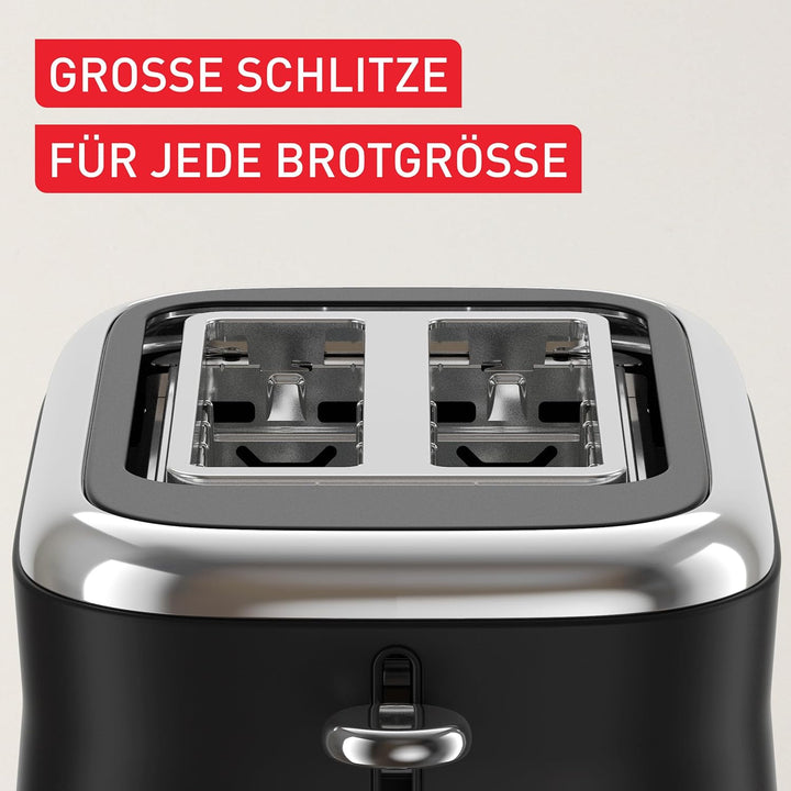 Tefal Collection Doppelschlitz-Toaster, extra hoher Hebel, 8 Bräunungsstufen, 4 Funktionen, breite S