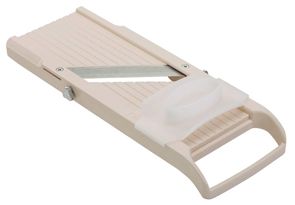 Benriner 64W Gemüsehobel Mandoline, 18/10 Edelstahl, Elfenbein Classic Slicer,