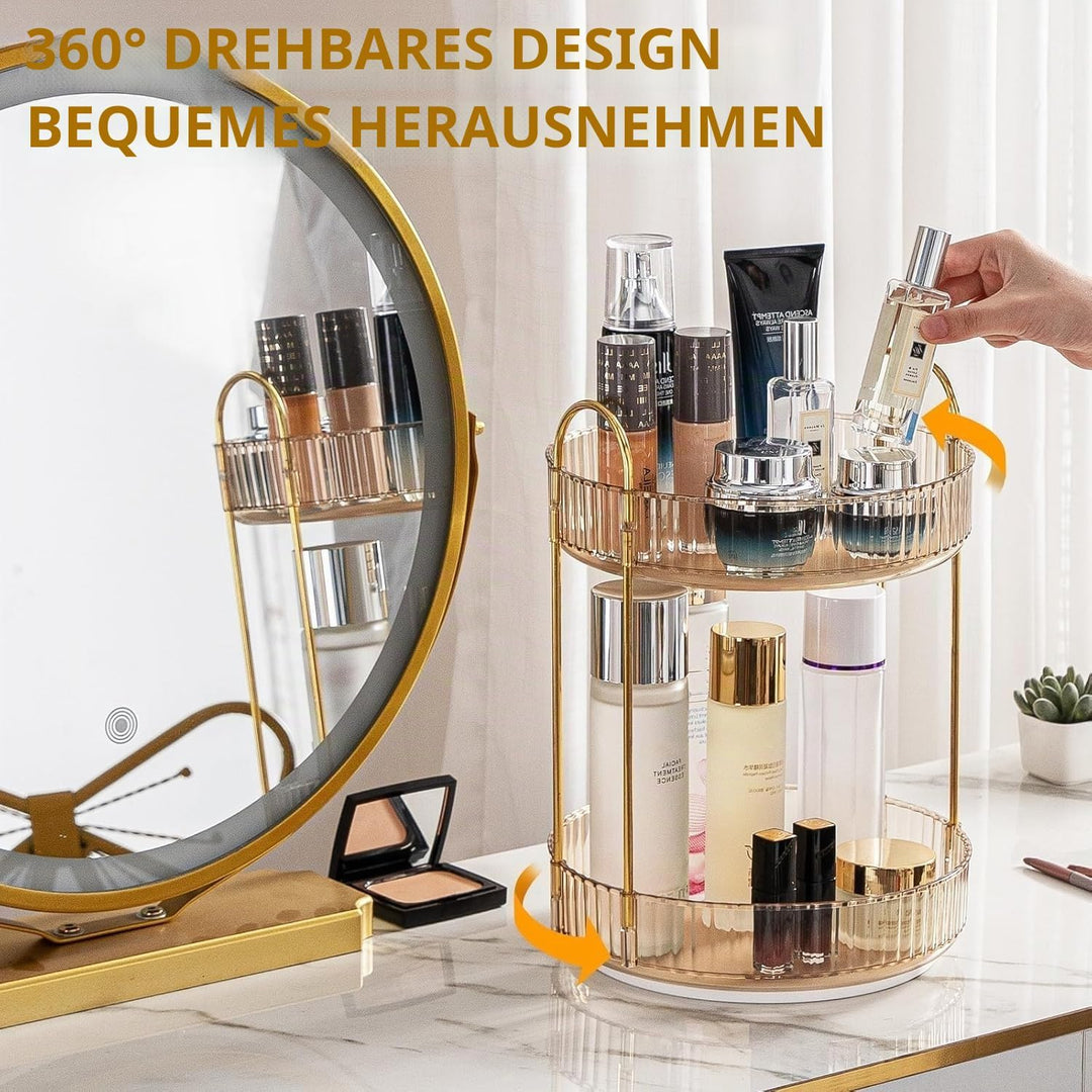 CESTATIVO Make Up Organizer, 360° Drehbar Kosmetik Organizer, Beauty Organizer, Hautpflege Organizer