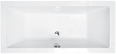 BADLAND Badewanne Original Weiss Acryl Wanne Rechteck QUADRO 180x80 KOMPLETTSET SET + Füssen und Exk