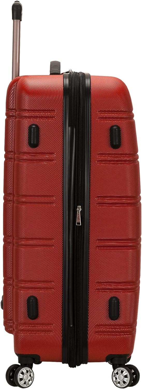 Rockland Melbourne Hartschalen-Koffer, erweiterbar, rot (Rot) - F160-RED, 3-Piece Set (20/24/28) 3-P