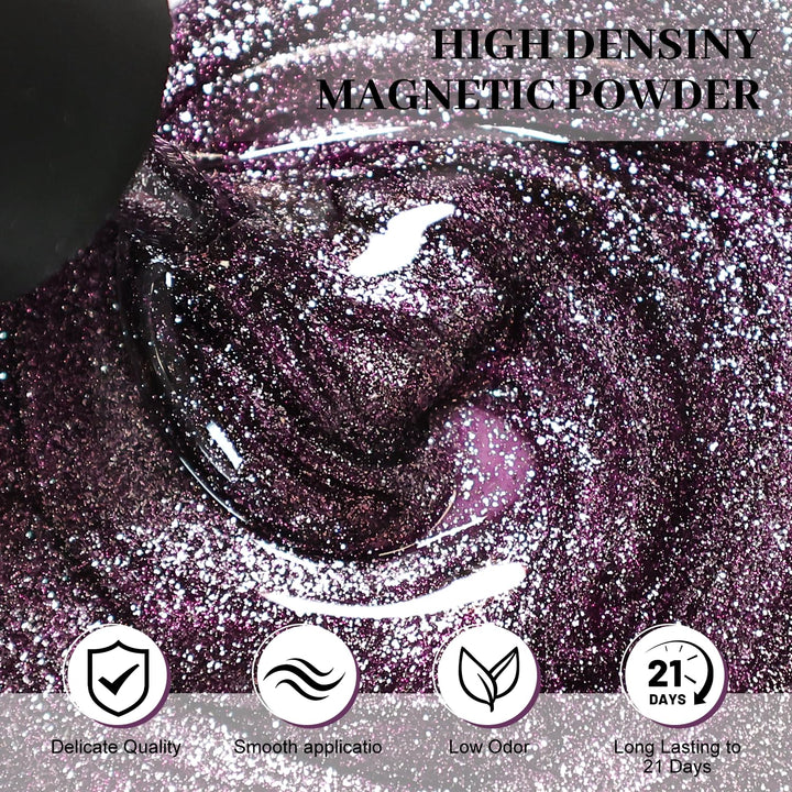 JODSONE Cat Eye Gel Nagellack-Set - 10 Farben mit Magnet Cat Eye Gel Nagellack Sparkling-CE, Sparkli