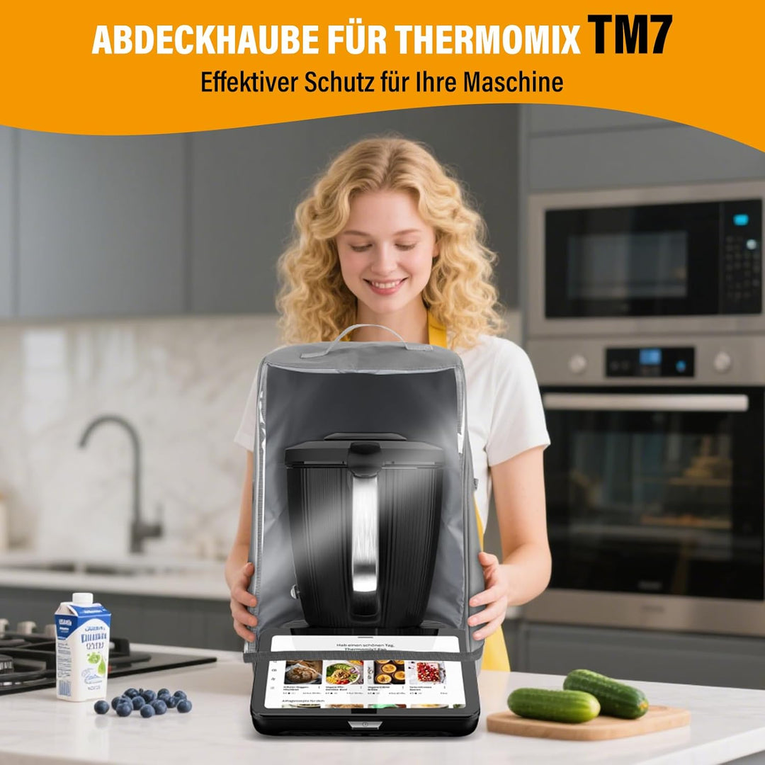 Abdeckhaube für TM7, Haube für Abdeckung Küchenmaschine TM7 Zubehör Ideal für den Schutz und die Auf
