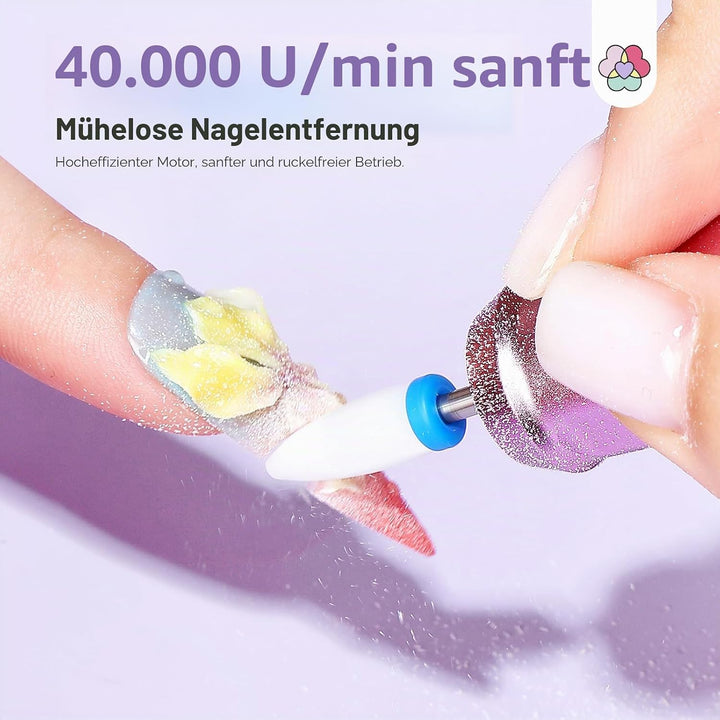 SAVILAND Nagelfräser Professionell 40000 U/min, 12 in 1 Tragbare Wiederaufladbare Elektrische Nagelf