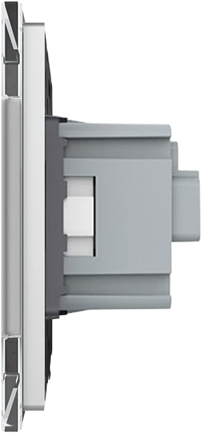 LIVOLO Tasterschalter Touch und Steckdose mit Glasrahmen VL-C701B/C7C1EU-11-A Weiss