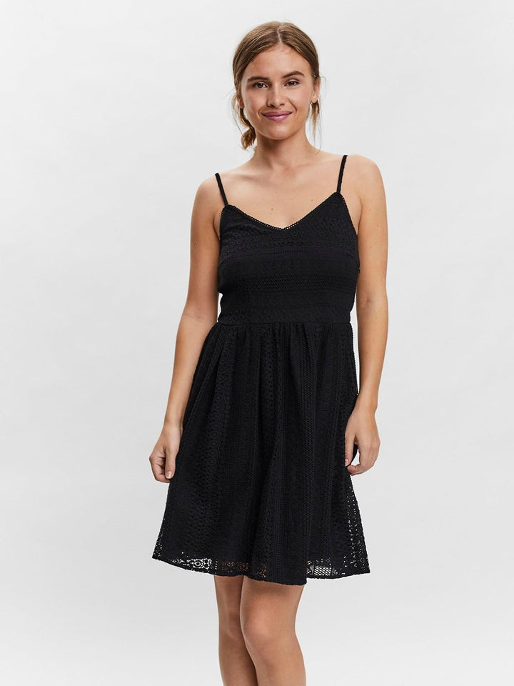 VERO MODA Female Plissiertes Kleid VMHONEY Kurzes Kleid | Plissé dress XS Schwarz, XS Schwarz