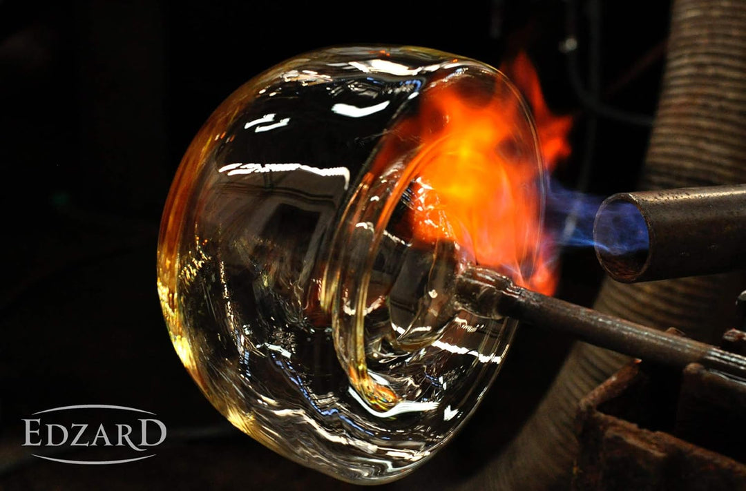 EDZARD Flaschenkühler Reuben (Ø 19,5 cm) aus Kristallglas mit Platinrand - Champagner Kühler, Sektkü