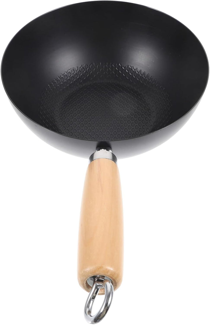 Garneck Gusseisen-Wok-Pfanne Kleiner Japanischer Wok Chinesischer Wok Aus Handgehämmertem Eisen Brat