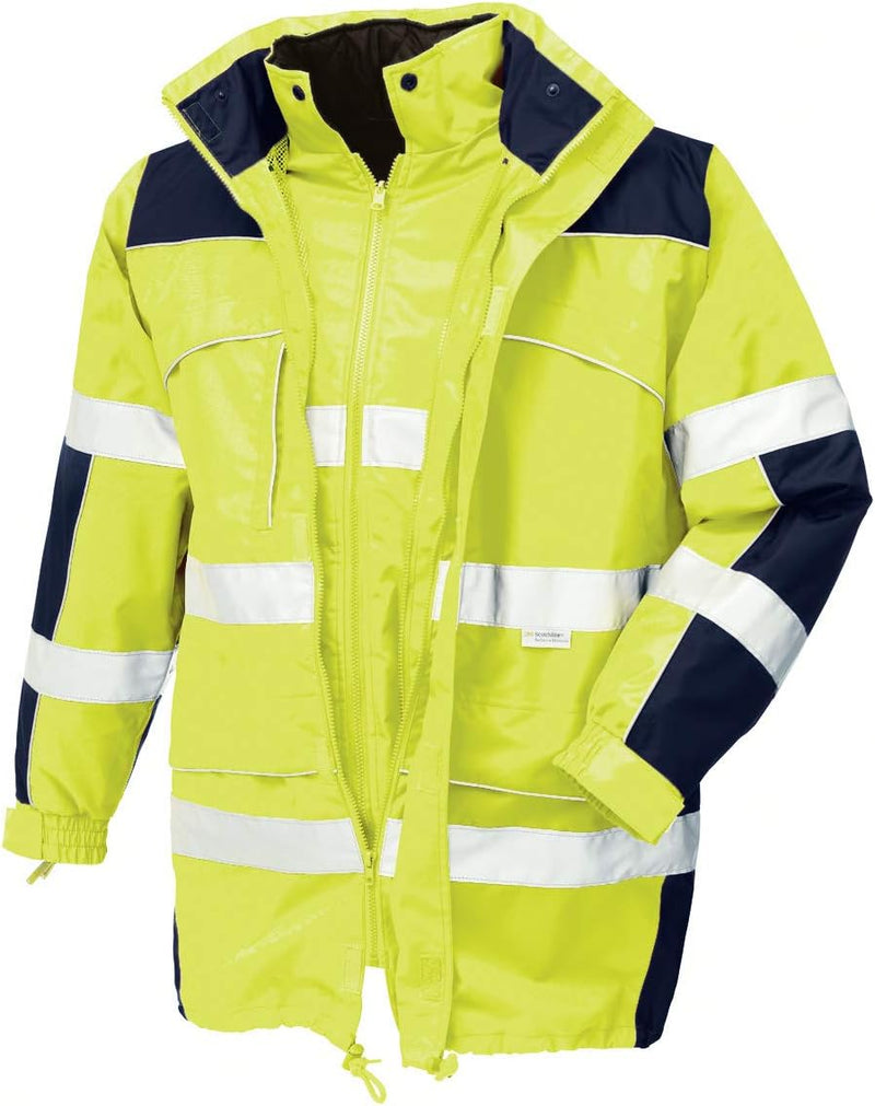 Texxor 4114 Warnschutz-Parka Toronto wasserdichte, winddichte Arbeitsjacke gelb L