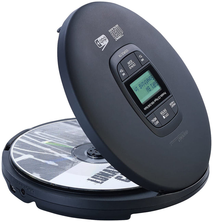 auvisio CD Spieler: Tragbarer CD-Player, DAB+ Radio, Bluetooth, Akku, Ohrhörer, Anti-Shock (CD Playe